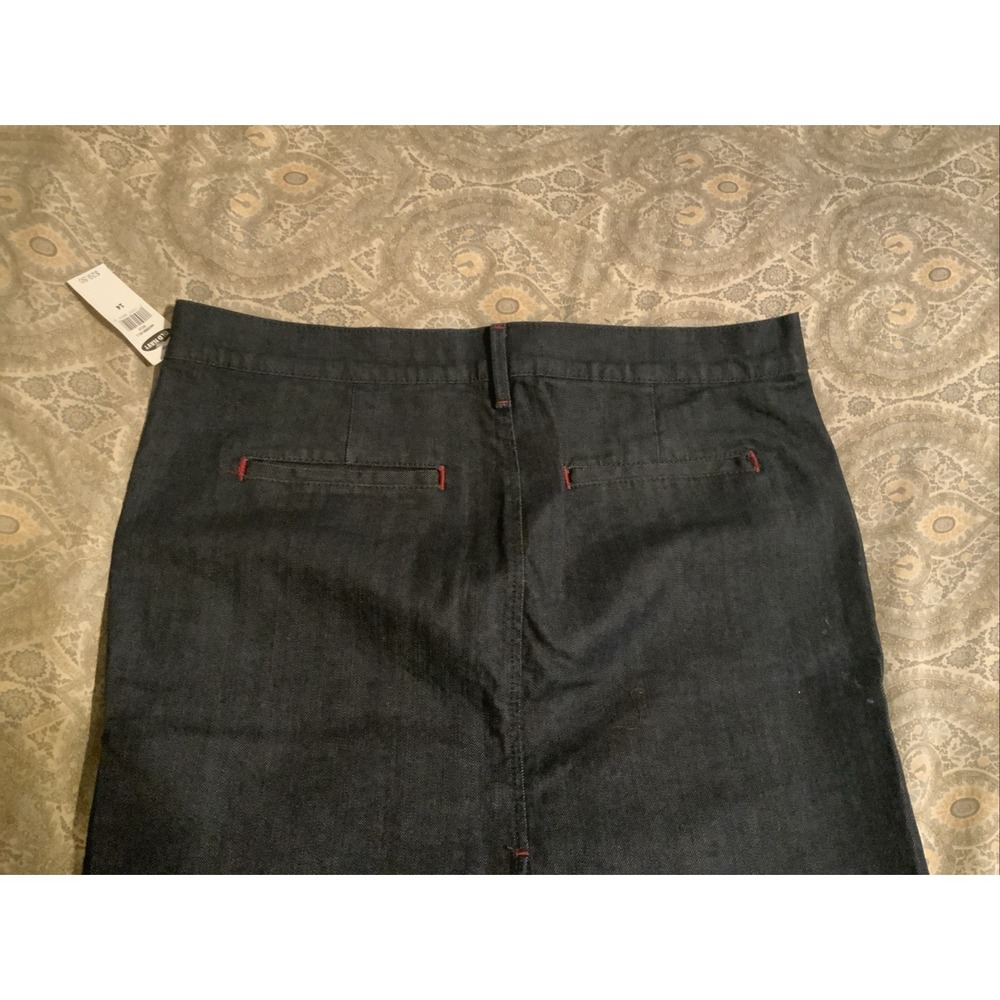 Old Navy Womens Dark Blue Stretch Denim Mini Skirt Low Waist Size 14 NWT - Picture 7 of 7